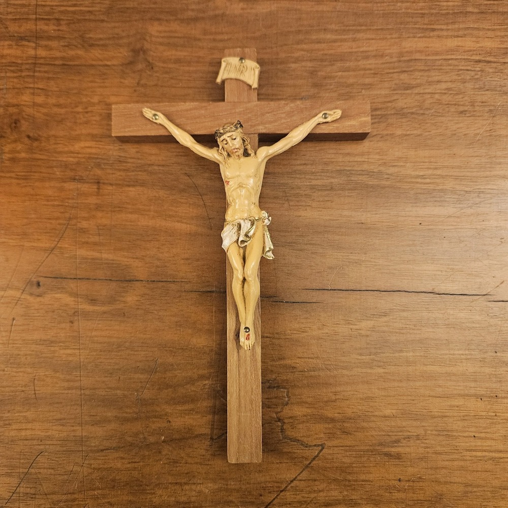 Genuine Fontanini Italy‎ Corpus Crucifix 7" Tall Wood Cross Jesus Christ Figure